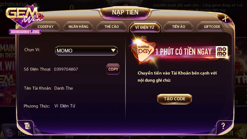 Nạp tiền Gemwin - Các bước thực hiện an toàn cho người chơi 1 cac-phuong-thuc-nap-tien