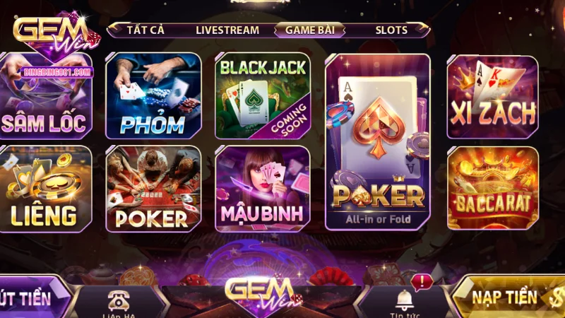 Bài Xì Dách Online 2026 – Lý Do Tại Sao Bạn Nên Thử Ngay 6 Gemwin là sân chơi cung cấp game bài xì dách uy tín chất lượng cao